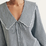 Nobody's Child Gingham SS Birdie Blouse