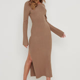 Pretty Lavish Adora Twist Knot Back Taupe Midaxi Dress – dresses by Pretty Lavish, available to rent from Hirestreet