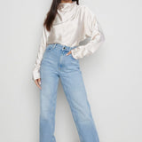 Pretty Lavish Bonnie High Neck Oyster Backless Blouse – tops by Pretty Lavish, available to rent from Hirestreet