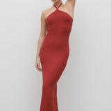 Pretty Lavish Khloe Knit Dusky Rose Maxi Dress