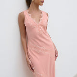Pretty Lavish Robin Slip Apricot Ice Maxi Dress