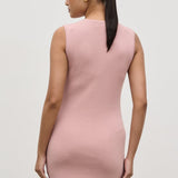 Pretty Lavish Taylor Button Pastel Pink Knit Mini Dress