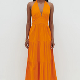 Pretty Lavish Gabrielle Halterneck Aperol Midaxi Dress