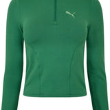 Puma Evolve 1/4 Zip Training Top in Olive Green