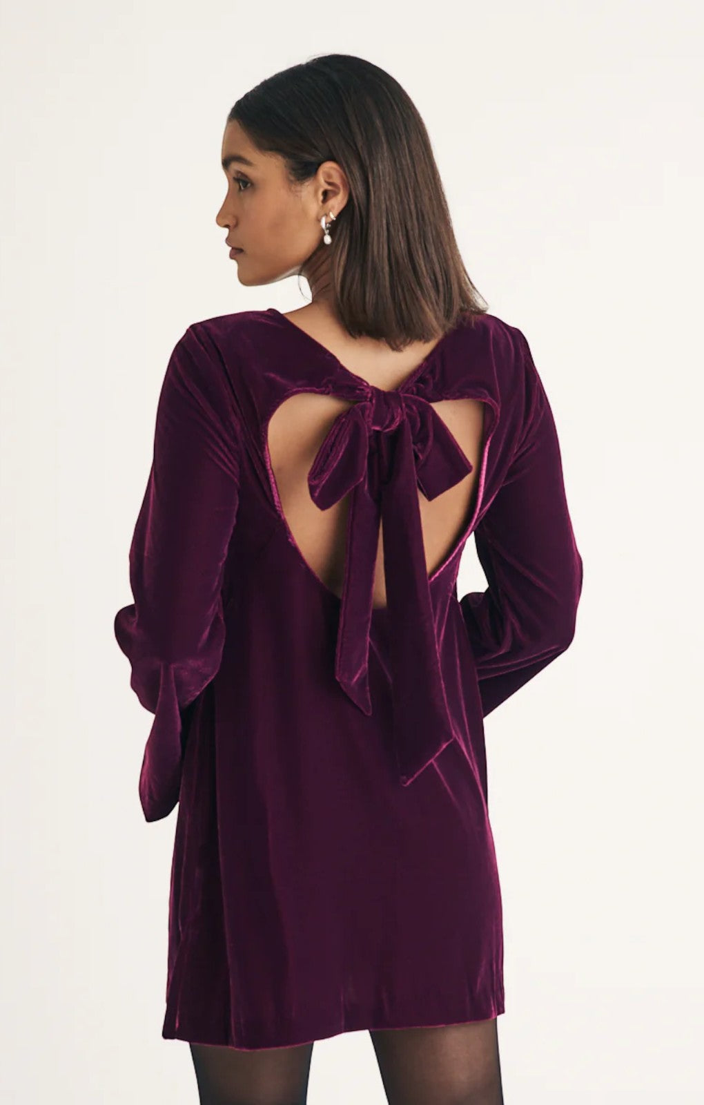 Rent Nobody's Child Purple Velvet Tie Back Jolene Mini Dress | Hirestreet Rent Nobody's Child Purple Velvet Tie Back Jolene Mini Dress | Hirestreet