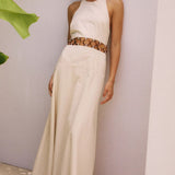 Runaway the Label Rafina Sand Cut Out Maxi Dress