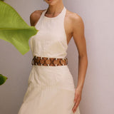 Runaway the Label Rafina Sand Cut Out Maxi Dress