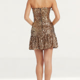 Dress The Population Gold Raina Dress