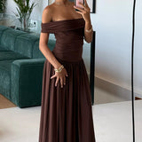 Runaway The Label Manalla Brown Maxi Dress