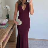 Dress the Population Sandra Burgundy Dress