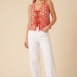 Nobody's Child Red Broderie Anglaise Waistcoat
