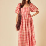 Nobody's Child Red Gingham Nova Midi Dress