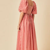 Nobody's Child Red Gingham Nova Midi Dress