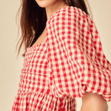 Nobody's Child Red Gingham Nova Midi Dress