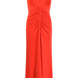 Ro&Zo Coral Red Halterneck Midi Dress