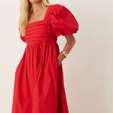 Nobody's Child Red Nova Midi Dress