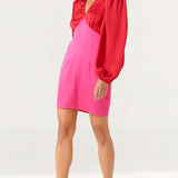 Never Fully Dressed Red & Pink Mini Louella Dress