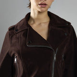Glamorous Rich Brown Biker Long Sleeve Jacket