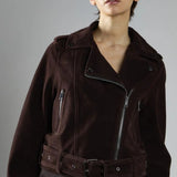 Glamorous Rich Brown Biker Long Sleeve Jacket