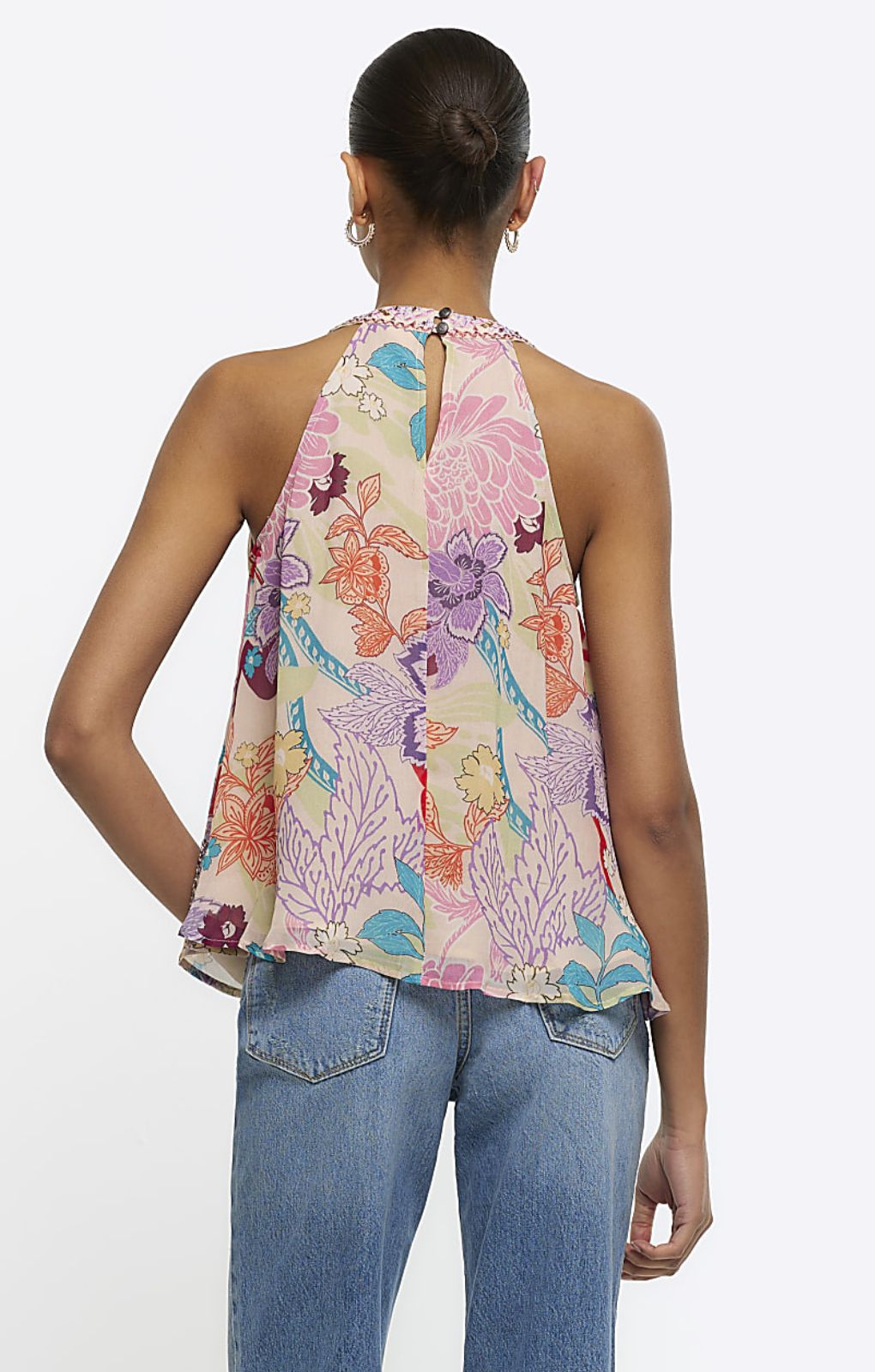 River Island Light Pink Moroccan Print Top