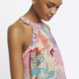 River Island Light Pink Moroccan Print Top