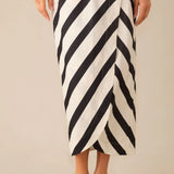 Ro&Zo Penelope Stripe Bandeau Wrap Dress