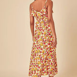 Nobody's Child Yellow Floral Roe Midi Dress