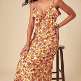 Nobody's Child Yellow Floral Roe Midi Dress
