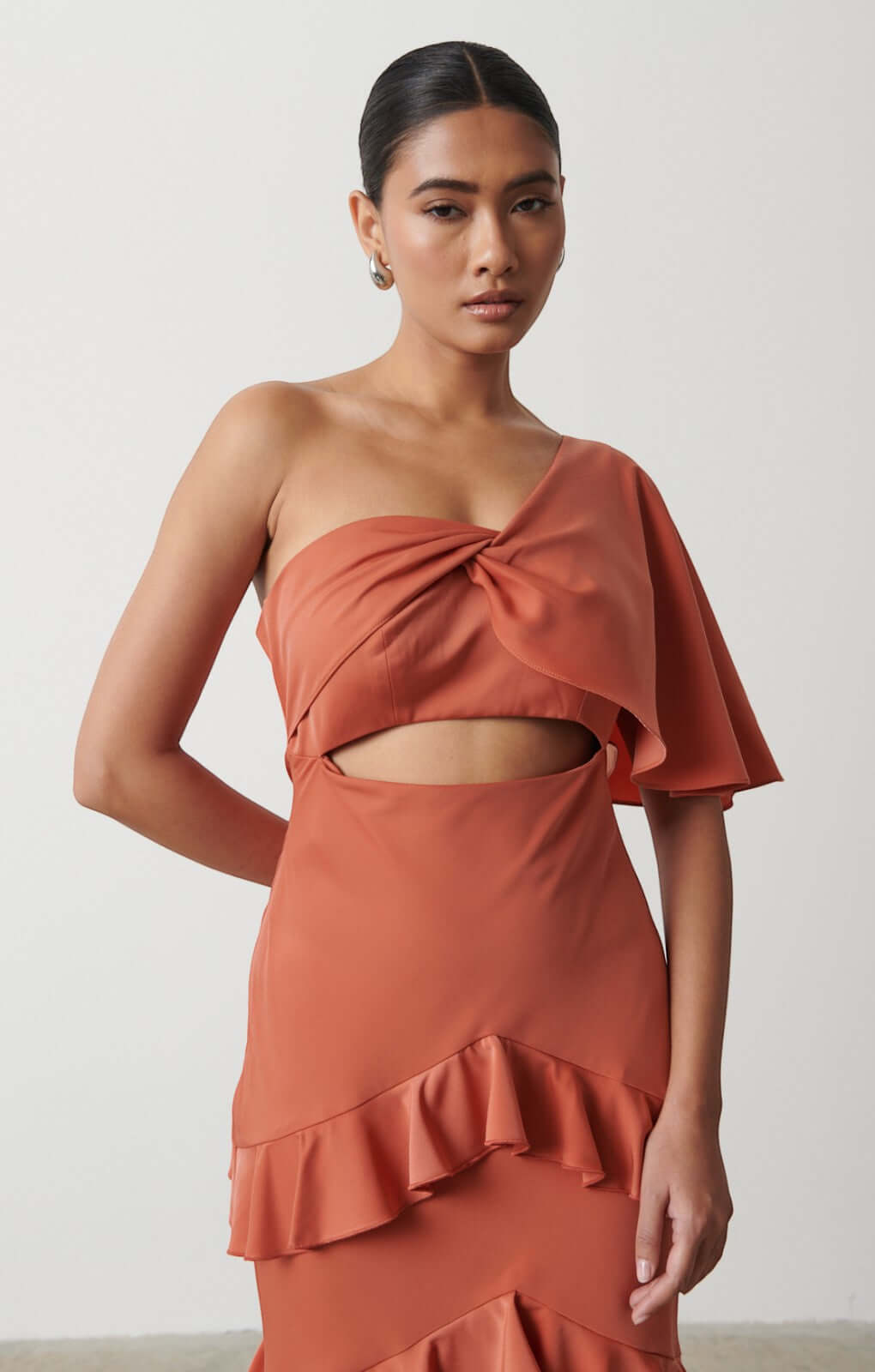 Pretty Lavish Romilly Terracotta Maxi Dress