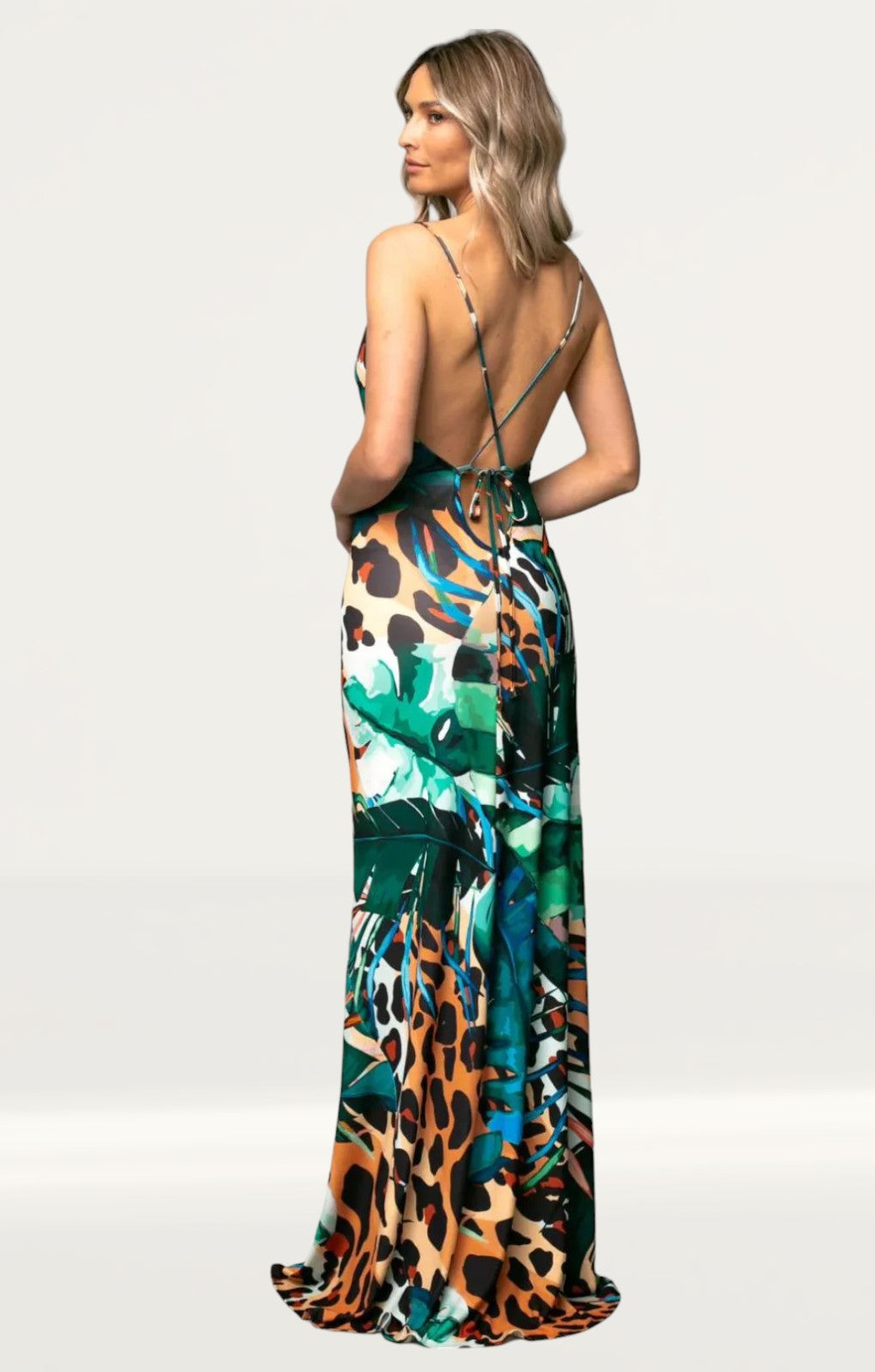 Roserry Tulum Maxi Jersey Dress In Amazon Print