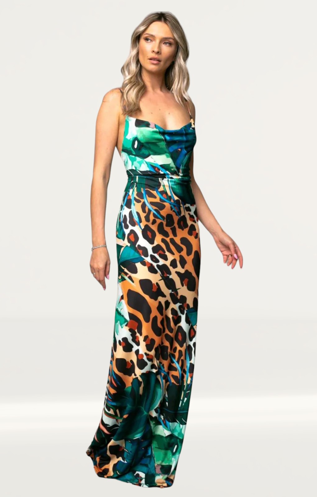 Roserry Tulum Maxi Jersey Dress In Amazon Print