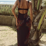 Runaway The Label Dinah Black Leopard Midi Dress