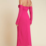 Runaway The Label Diseree Fuschia Midi Dress