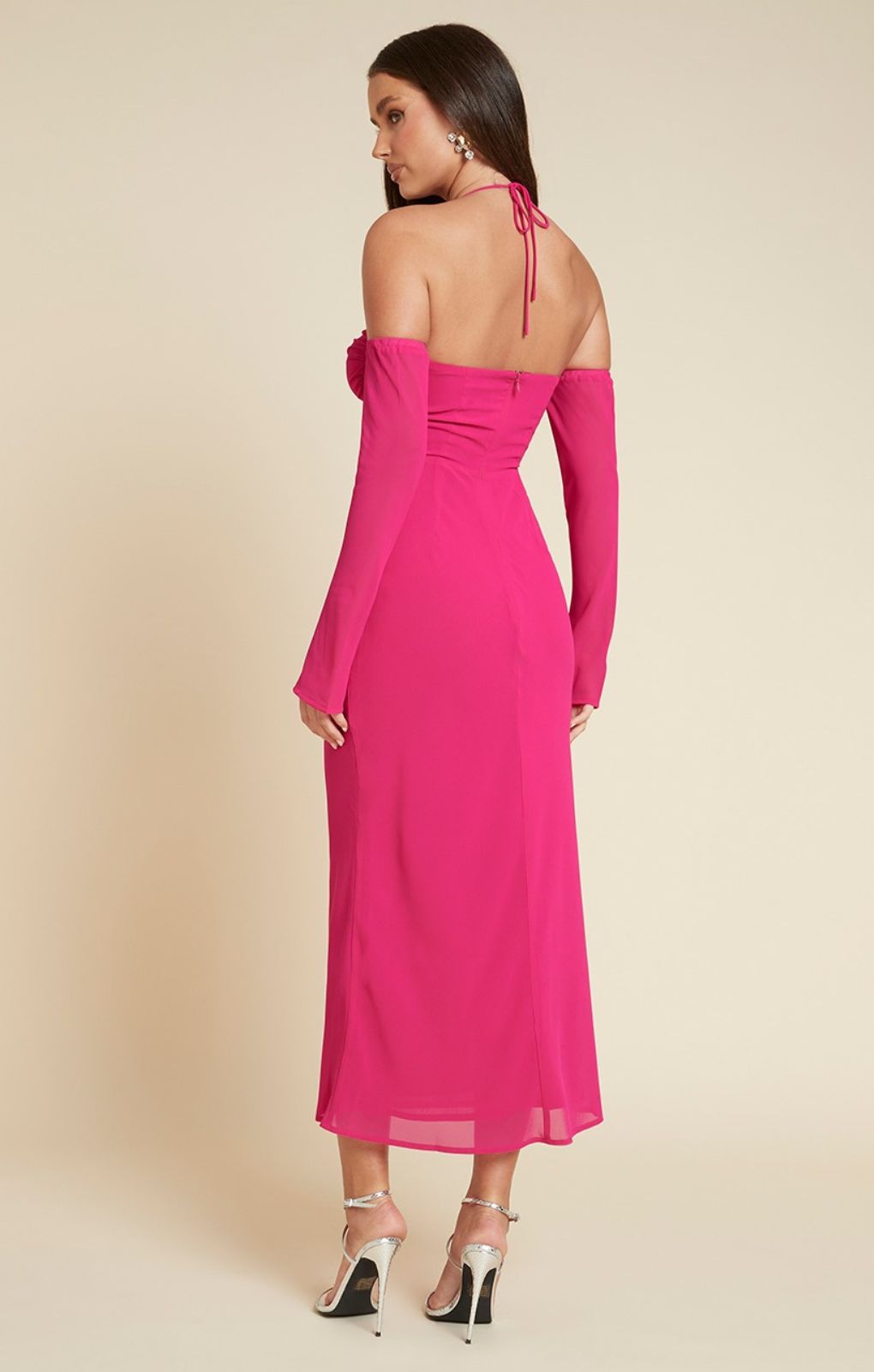 Runaway The Label Diseree Fuschia Midi Dress