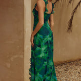 Runaway The Label Evey Calista Green Maxi Dress