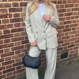 Miss Selfridge Satin Panel Trouser In Khaki