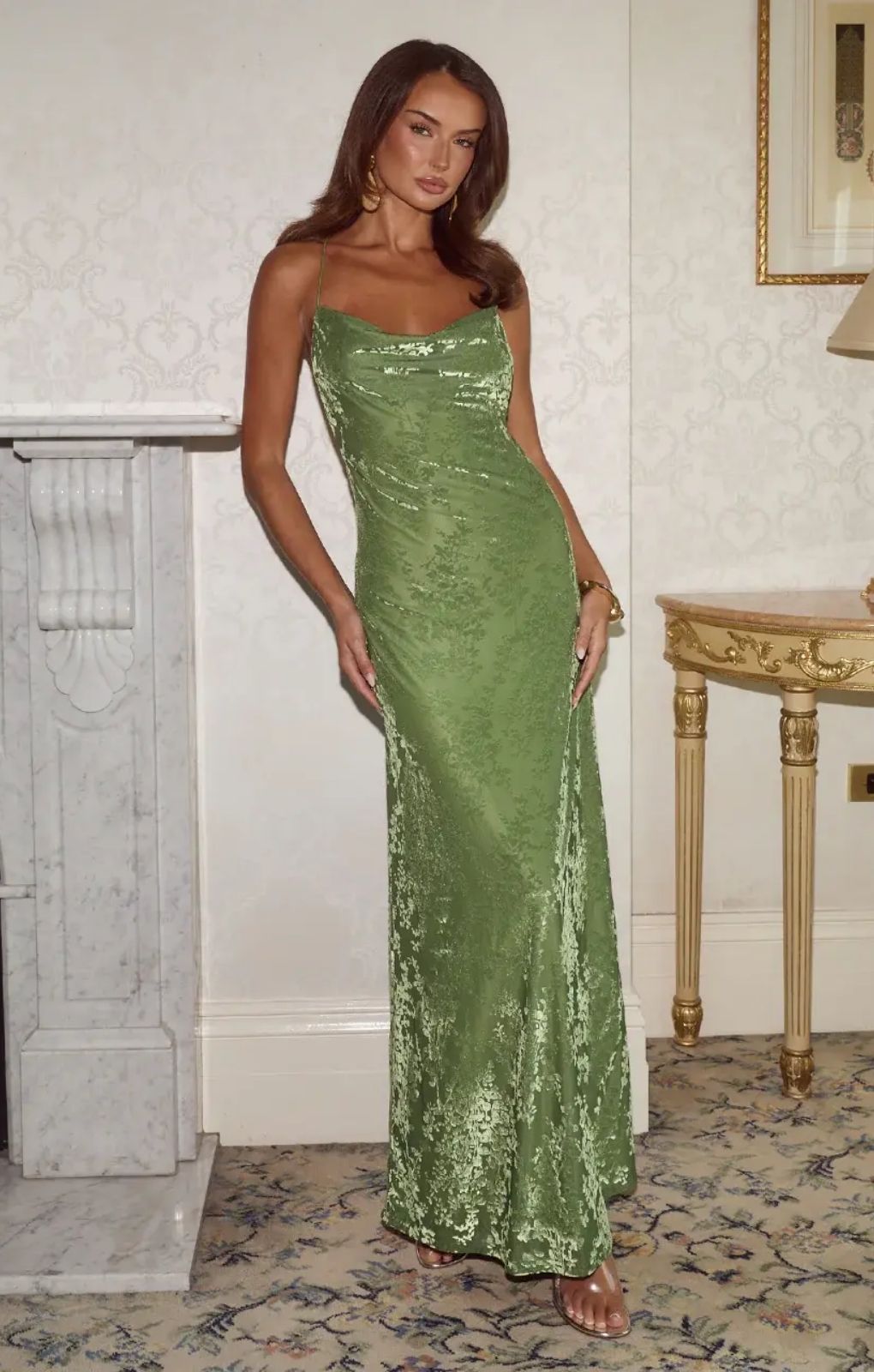 nasty gal green sequin dress Green Wave Sequin Asymmetric Lace Up Dress
