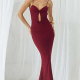 Runaway The Label Merlot Marl Maxi Dress