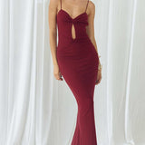 Runaway The Label Merlot Marl Maxi Dress