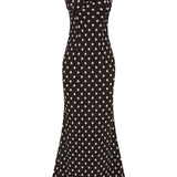 Runaway The Label Monet Maxi Dress - Black Polka