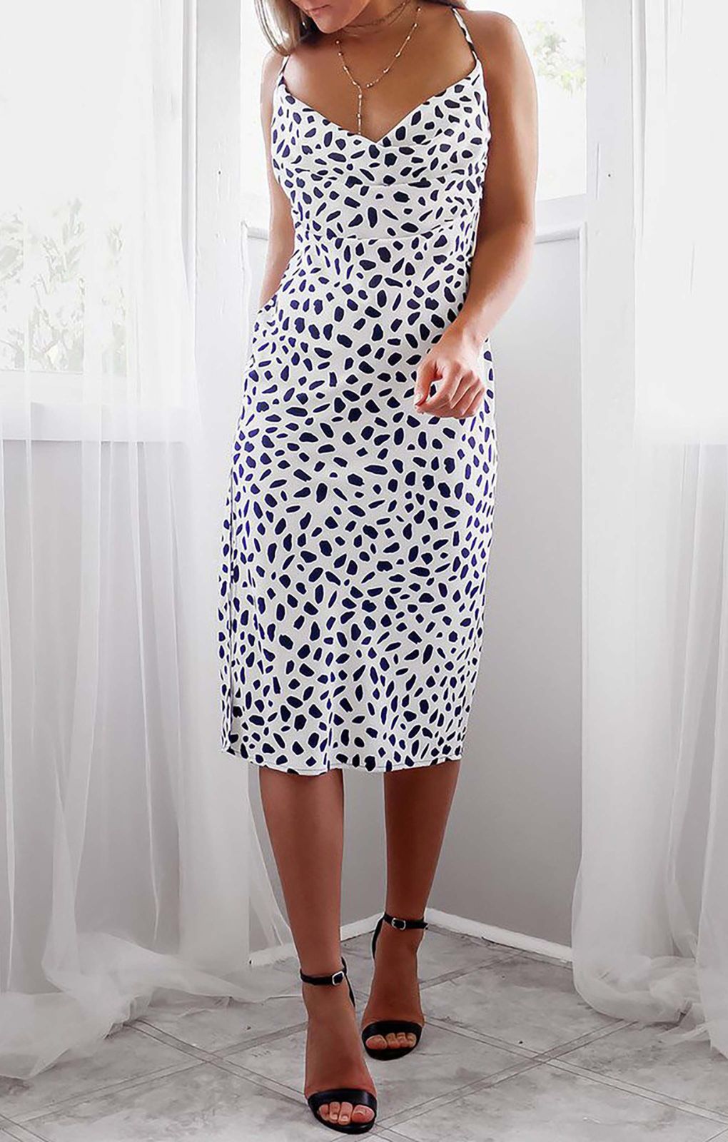 Runaway The Label Monochrome Slip Dress
