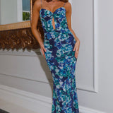 Runaway The Label Navy Floral Channing Maxi Dress
