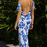 Seven Wonders Nuovo White & Blue Maxi Dress