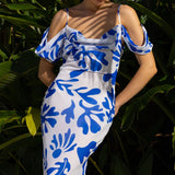 Seven Wonders Nuovo White & Blue Maxi Dress