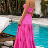 Runaway The Label Pink Ayla Top and Ayla Maxi Skirt
