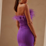 Runaway The Label Purple Valentina Mini Dress