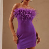 Runaway The Label Purple Valentina Mini Dress