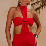 Runaway The Label Red Dani Midi Dress