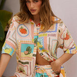 Seven Wonders Sola Short in Agata Print