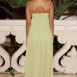 Runaway The Label Jaiyah Strapless Palm Maxi Dress
